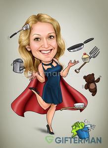 Products: Supermom Caricature