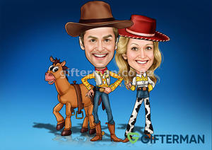 Products: Toy Story Couple Caricature