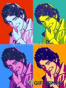 Products: Gentleman Style Pop Art Portrait
