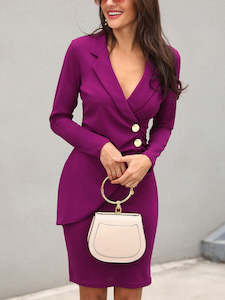 DDB0020 - Button Suit Dress