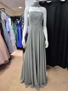 Dresses In New: DPB0085 Sleeveless Bead & Rhinestone Dress with Scarf