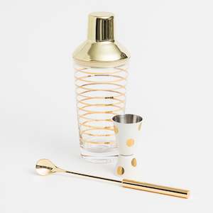 Gift Box NZ: Kate Spade Cocktail Shaker, Jigger & Spoon