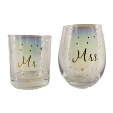 Products: Stemless Wine Glass & Scotch Glass Set: 50th Anniversary
