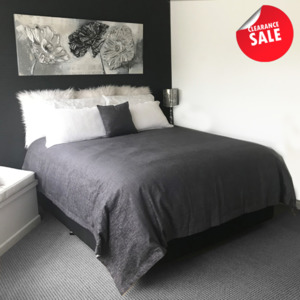 Chapeau Duvet Cover - Pewter [CLEARANCE]