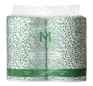 Matthews Jumbo Toilet Tissue 2ply 300m (8/PACK)