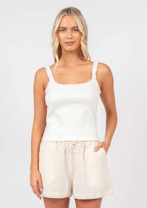Top: Amore Tank - White