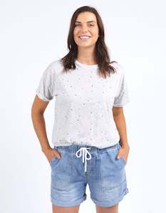 Basics: Festive Spot Tee - Grey Marle