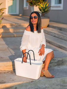 Hinza: Large Hinza Bag - White