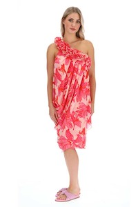 Dress: Oceans Apart Dress - Pink Orange