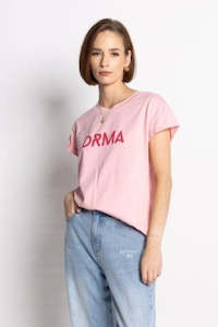 Pink: Drma Zoe Tee - Pink/Red