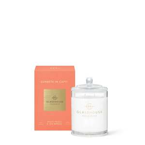 Under 50 Gifts: 380g Candle - Sunsets in Capri - WHITE PEACH & SEA BREEZE