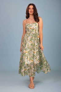 Dress: Monet Dress - Green