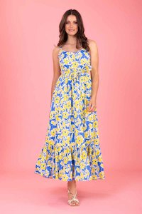 Gigi Maxi Dress - Blue Yellow