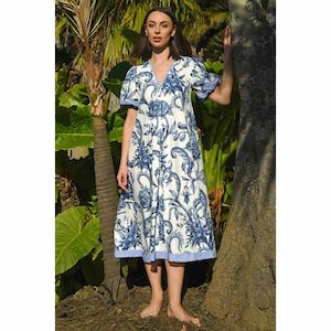 Cooper: Puff and Ready Dress - White Floral