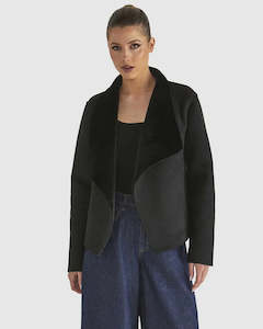 Fate Becker: Behold Reversible Fur Jacket - Black
