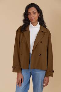 Coats: Freya Crop Trench - Toffee