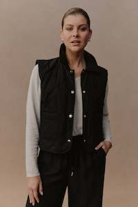 Coats: Argo Crop Vest - Black