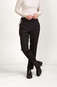 Knewe: Crew Pant - Black/Oat