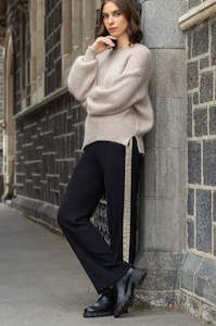 Knewe: Bowie Pant - Black/Oat