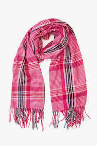 Fuchsia Glen Check Scarf