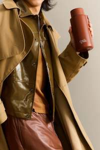 Ceramic Reusable Bottle - Toffee - 34oz  1 ltr