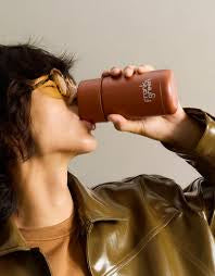 Ceraminc Coffee Cup with hinged Lid - Moon