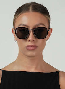 Otra Eyewear: Tate Sunglasses - Black/Smoke