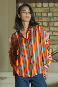 Cooper: Low Blows Shirt -Orange Stripe