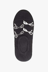 Socks: No Show Socks - Black Bows