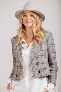 Contessa Blazer - Plaid