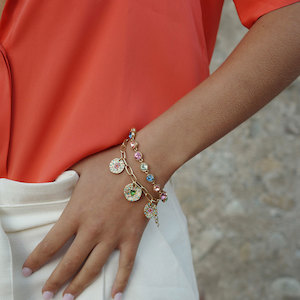 Vibrance Multicolour Bracelet - Gold 3019-0749