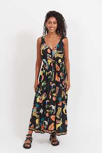 Cabana Tie Dress - Brasil Black