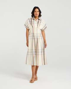 Audrey Dress - Sunset Plaid