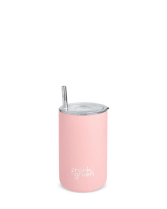 Iced Coffee Cup with Straw Blush