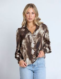 Cecily Top - Brown Python