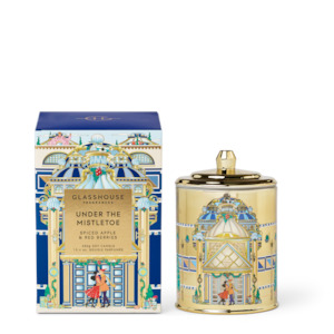 Glasshouse Fragrances Circa: Under the Mistletoe 380g Triple Scented Soy Candle - Spiced Apple & Red Berries