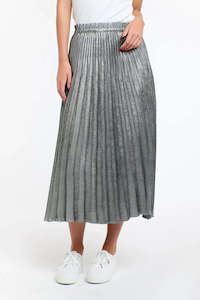 Metallic Skirt - Pewter