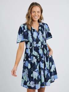Magnolia Dress - Navy Magnolia Print