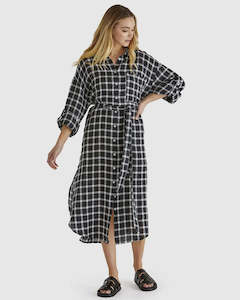 Beau Shirt Dress - Black Check