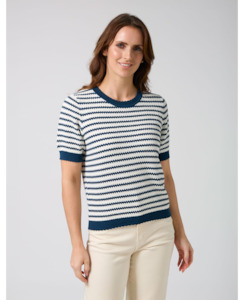 Knitwear: Charly Top / Navy Stripe