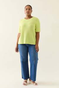 Knitwear: Sylvie Knit TShirt - Pomelo