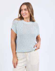 Knitwear: Isla Knit Vest - Light Blue