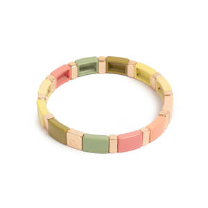 A C Oslo: 3016-0270 Enamel Tiles Bracelet Morning Sun