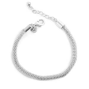 A C Oslo: 3018-0740 Values Bracelet - Woven Basic Silver
