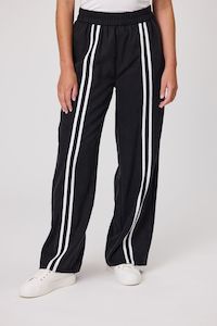 Mila Stripe Pant - Black