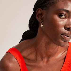 Pilgrim Jewellery: Dagmar Recycled Huggie Hoop Earring - Gold Plated