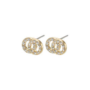 Pilgrim Jewellery: Victoria Pi Earrings - 8 - Gold Plated