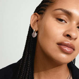 Pilgrim Jewellery: Kendall Recycled Earrings - Silver Plated - Rose