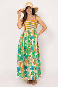 Charlo: Darcia Maxi Dress - Green Floral