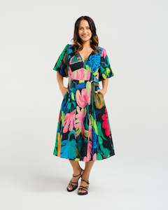 Olivia Dress - Midnight Fern